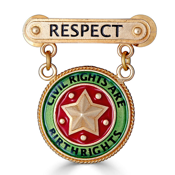 Small Respect Bar Pin with Civil Rights are Birthrights